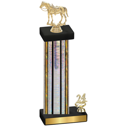 Accented Single Silver Glacier Year Horses Trophy