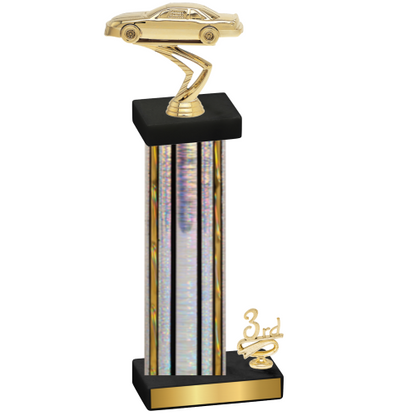 Accented Single Silver Glacier Third Place Cars Trophy