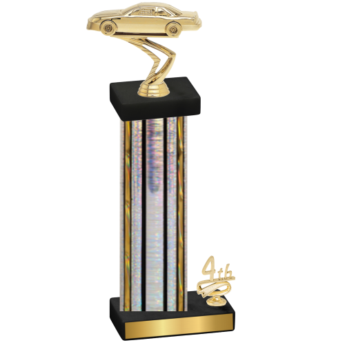 Accented Single Silver Glacier Fourth Place Cars Trophy