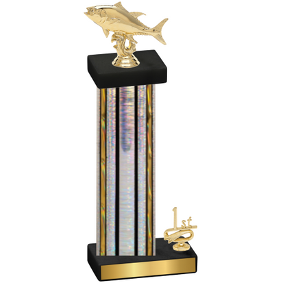 Accented Single Silver Glacier First Place Fishing Trophy