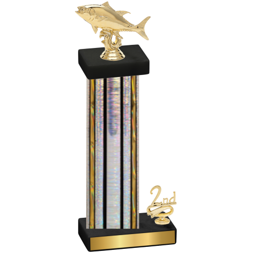 Accented Single Silver Glacier Second Place Fishing Trophy