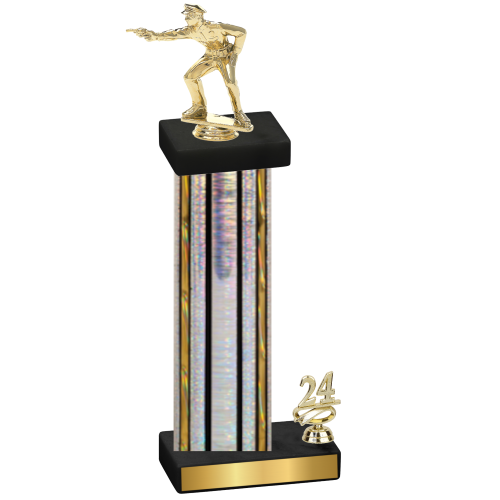 Accented Single Silver Glacier Year Shooter Trophy