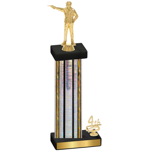 Accented Single Silver Glacier Fourth Place Shooter Trophy