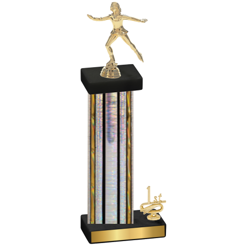 Accented Single Silver Glacier First Place Skater Trophy