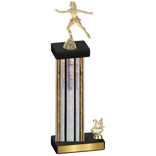 Accented Single Silver Glacier Year Skater Trophy