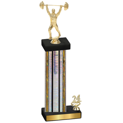 Accented Single Silver Glacier Year Weights Trophy