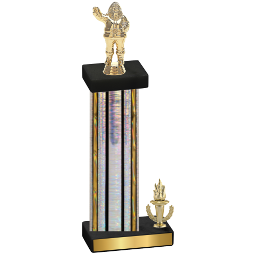 Accented Single Silver Glacier Victory Holiday Trophy