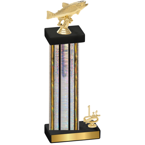 Accented Single Silver Glacier First Place Fishing Trophy