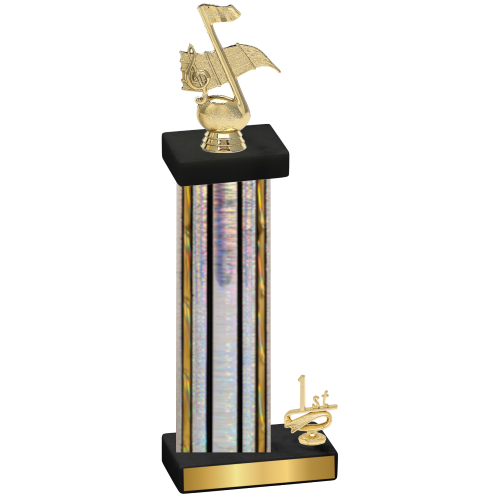 Accented Single Silver Glacier First Place Music Trophy