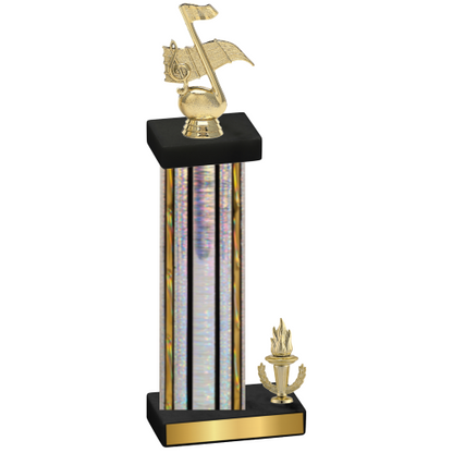 Accented Single Silver Glacier Victory Music Trophy
