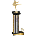 Accented Single Silver Glacier Year Karate Trophy