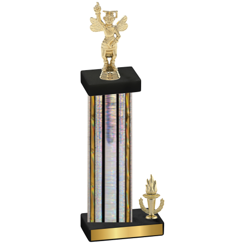 Accented Single Silver Glacier Victory Academics Trophy