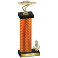 Accented Single Orange Carbon Fiber Victory Cars Trophy
