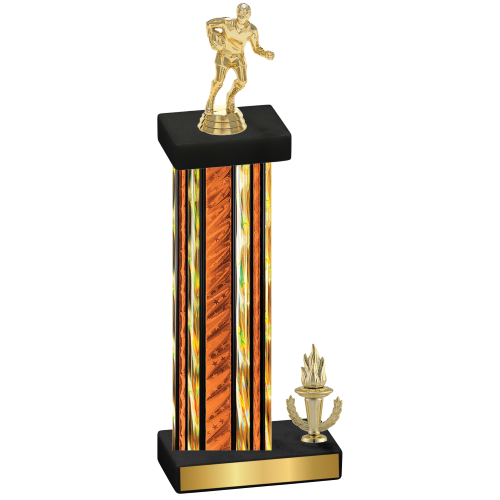 Accented Single Orange Glacier Victory Rugby Trophy