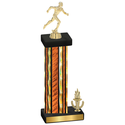 Accented Single Orange Glacier Victory Running Trophy