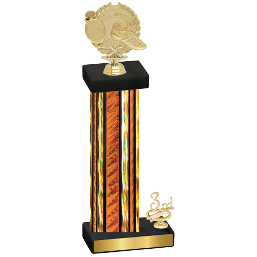 Accented Single Orange Glacier Third Place Running Trophy
