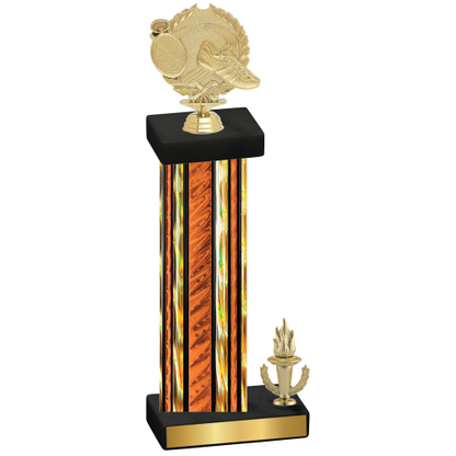 Accented Single Orange Glacier Victory Running Trophy