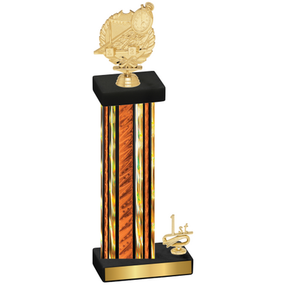 Accented Single Orange Glacier First Place Swimming Trophy