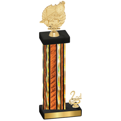 Accented Single Orange Glacier Second Place Swimming Trophy