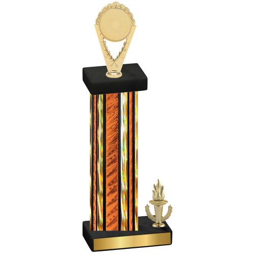 Accented Single Orange Glacier Victory Insert Trophy
