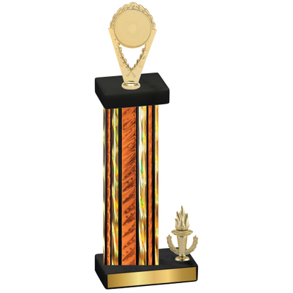 Accented Single Orange Glacier Victory Insert Trophy