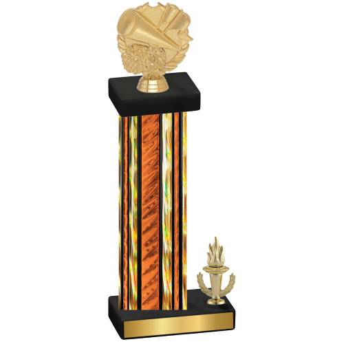 Accented Single Orange Glacier Victory Cheerleading Trophy