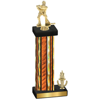 Accented Single Orange Glacier Victory Hockey Trophy