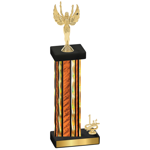 Accented Single Orange Glacier First Place Victory Trophy