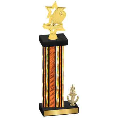 Accented Single Orange Glacier Victory Pickleball Trophy