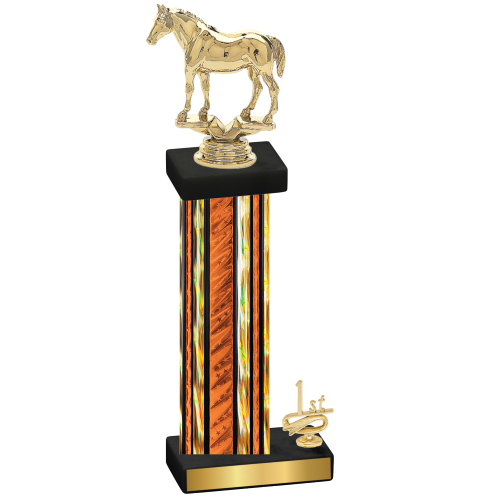 Accented Single Orange Glacier First Place Horses Trophy