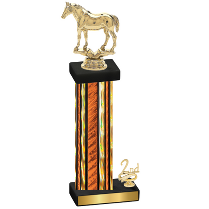 Accented Single Orange Glacier Second Place Horses Trophy