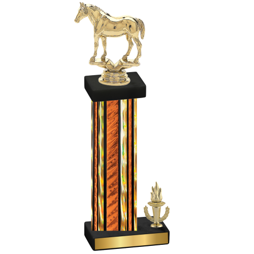 Accented Single Orange Glacier Victory Horses Trophy