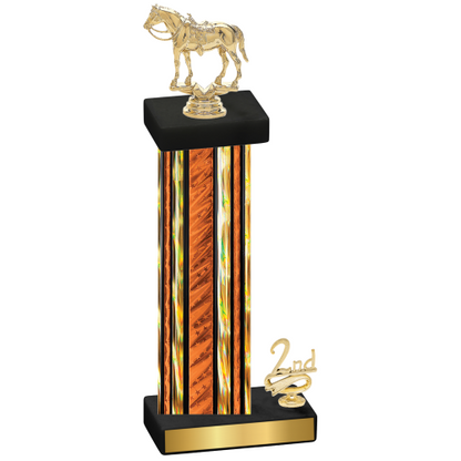 Accented Single Orange Glacier Second Place Horses Trophy