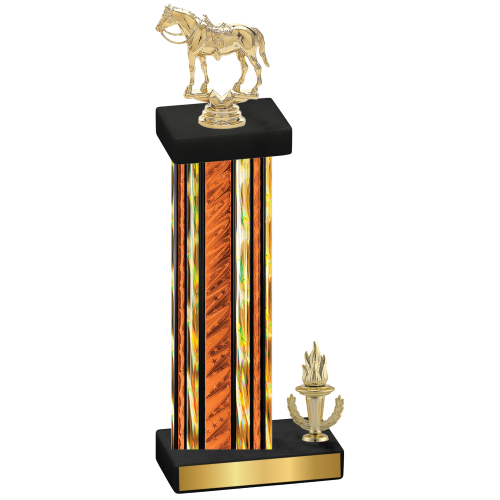 Accented Single Orange Glacier Victory Horses Trophy