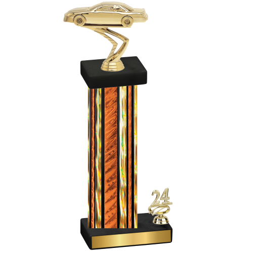 Accented Single Orange Glacier Year Cars Trophy