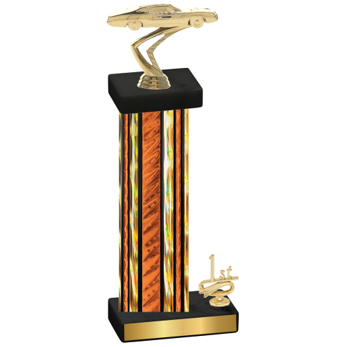 Accented Single Orange Glacier First Place Cars Trophy