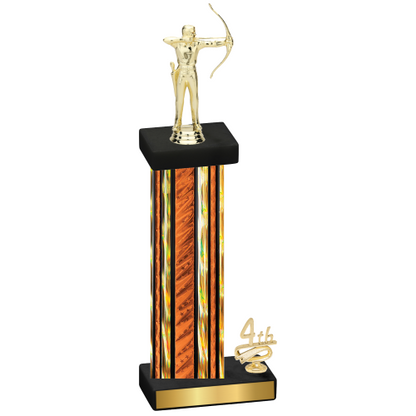 Accented Single Orange Glacier Fourth Place Archery Trophy