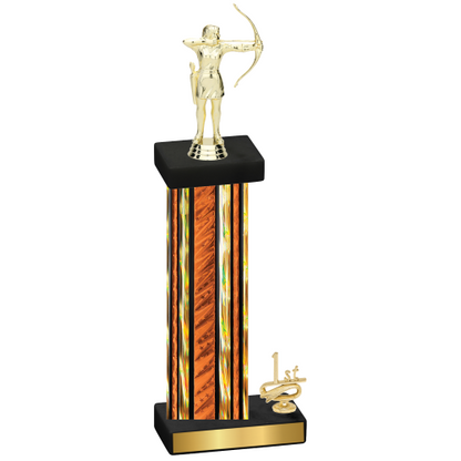 Accented Single Orange Glacier First Place Archery Trophy