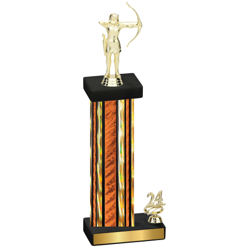 Accented Single Orange Glacier Year Archery Trophy