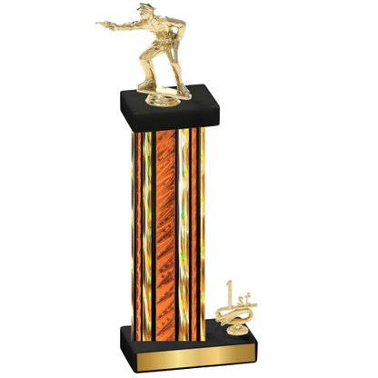 Accented Single Orange Glacier First Place Shooter Trophy