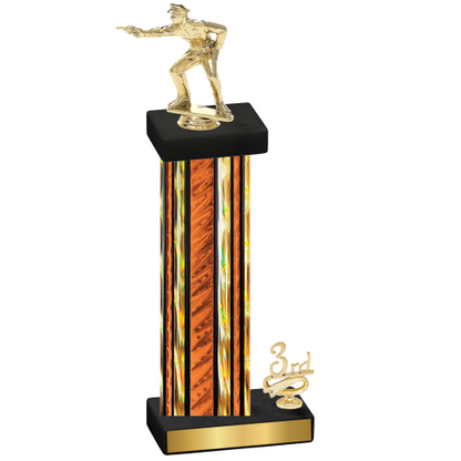 Accented Single Orange Glacier Third Place Shooter Trophy