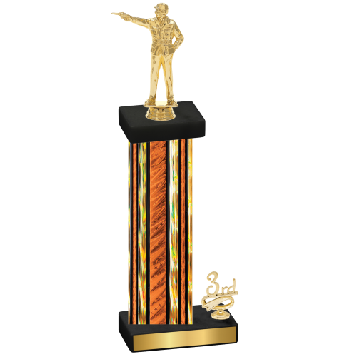 Accented Single Orange Glacier Third Place Shooter Trophy