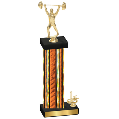 Accented Single Orange Glacier First Place Weights Trophy