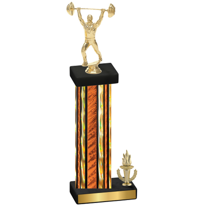 Accented Single Orange Glacier Victory Weights Trophy