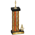 Accented Single Orange Glacier Victory Chess Trophy