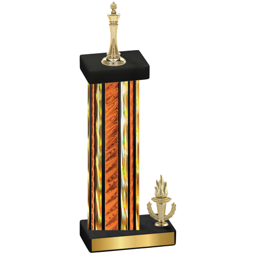 Accented Single Orange Glacier Victory Chess Trophy