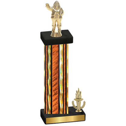 Accented Single Orange Glacier Victory Holiday Trophy