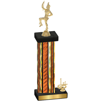 Accented Single Orange Glacier First Place Majorette Trophy