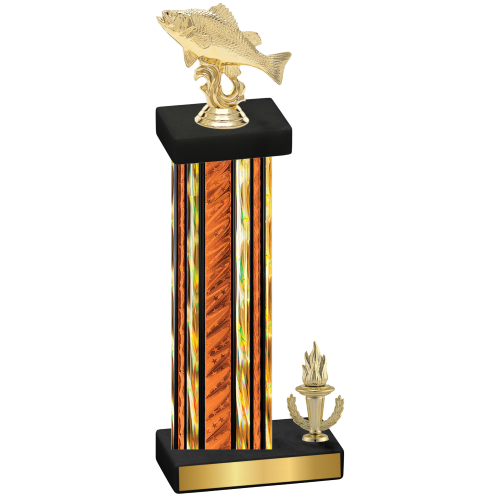 Accented Single Orange Glacier Victory Fishing Trophy