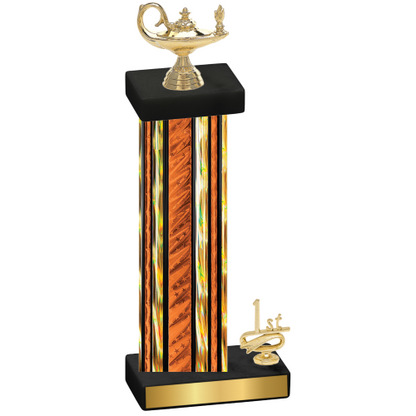 Accented Single Orange Glacier First Place Academics Trophy